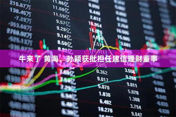 牛来了 黄海、孙颖获批担任建信理财董事