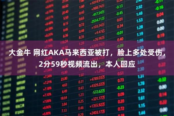 大金牛 网红AKA马来西亚被打，脸上多处受伤，2分59秒视频流出，本人回应