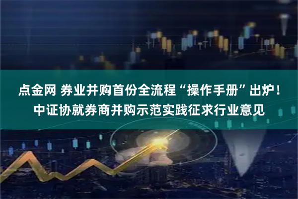 点金网 券业并购首份全流程“操作手册”出炉！中证协就券商并购示范实践征求行业意见